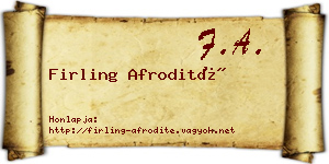 Firling Afrodité névjegykártya